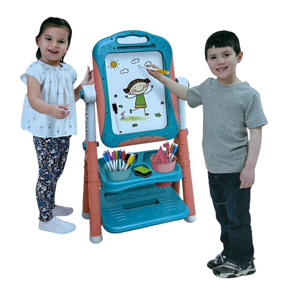 2-in-1 Kids Learning Easel Musical Alphabet Numbers Drawing Boardl Toy - Picture 6 of 9